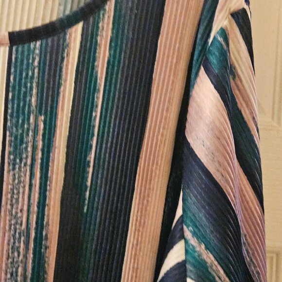 Cuddl Duds super soft lavender Pink multicolor striped short sleeve large - Picture 7 of 8